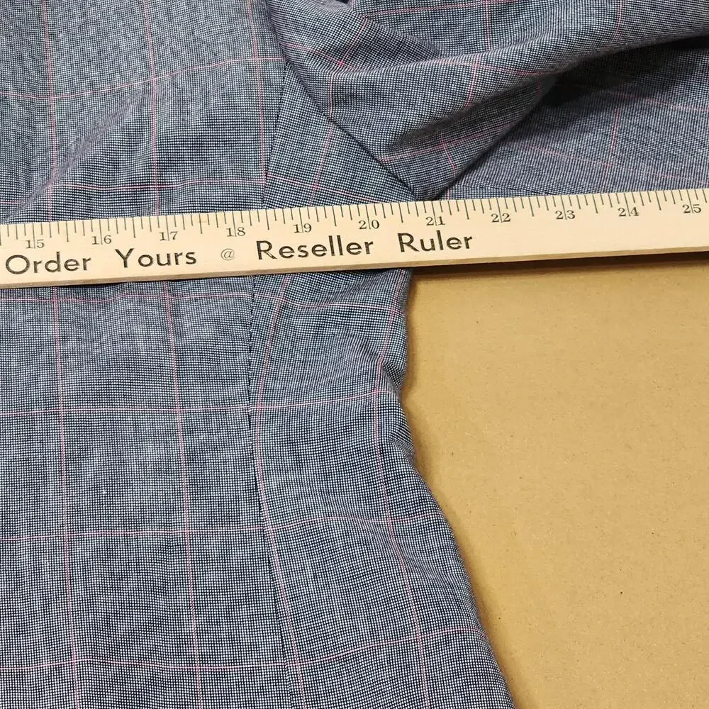 The Man's Shop Suit Mens 46 36x28 Gray Tweed Plaid 2 Piece Short Classic Fit